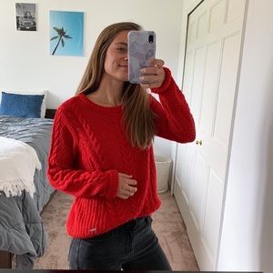 Red Hollister sweater